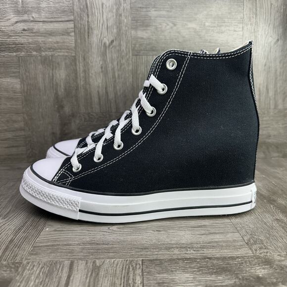Converse CTAS Classic Wedge Women's size 11 Black White Shoes - Picture 2 of 8